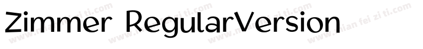 Zimmer RegularVersion 1001字体转换
